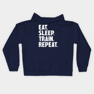 Eat. Sleep. Train. Repeat. Kids Hoodie